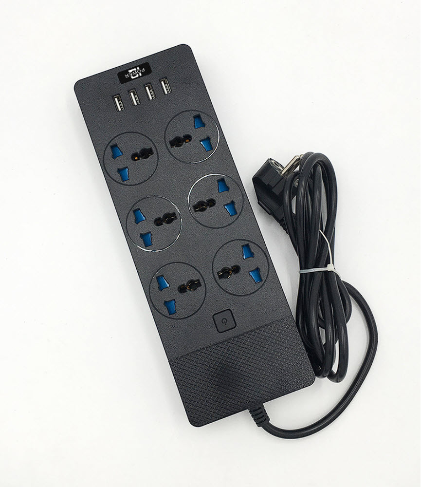Ổ cắm điện đa năng 6 ổ 4 USB tải 3000W 13A T13