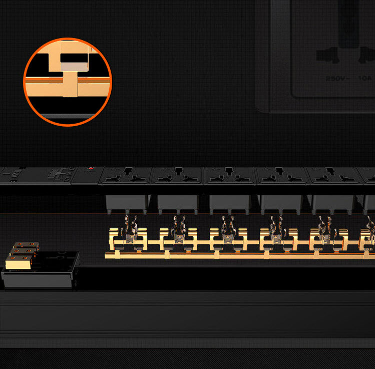Thanh nguồn PDU ổ cắm tủ rack 2-12 cổng, chịu tải 8000-16000W vỏ nhôm SY011