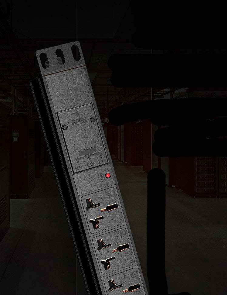 Thanh nguồn PDU ổ cắm tủ rack 2-12 cổng, chịu tải 8000-16000W vỏ nhôm SY011