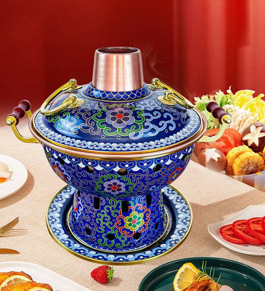 Nồi lẩu 1 người cù lao cổ điển bằng đồng dùng cồn XTD12