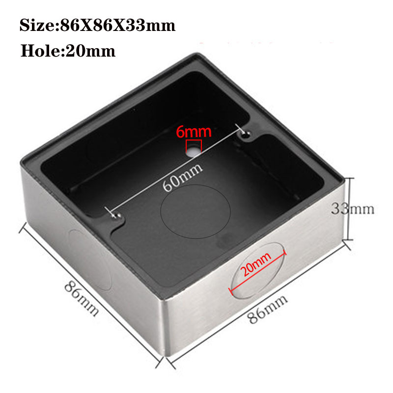 Công tắc ổ cắm gắn tường mặt inox phong cách retro silver HOD14 type 86