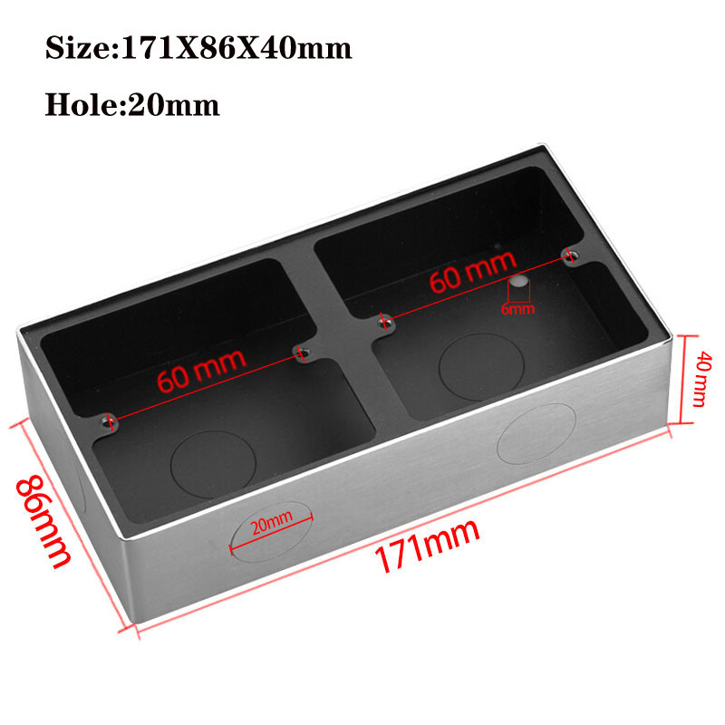 Công tắc ổ cắm gắn tường mặt inox phong cách retro silver HOD14 type 86