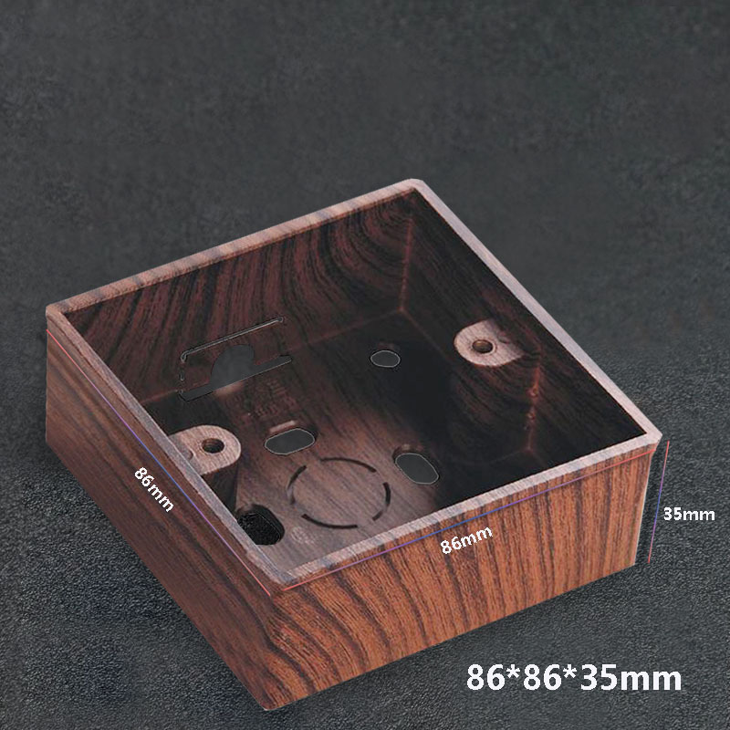 Công tắc ổ cắm âm tường mặt gỗ Óc Chó cổ điển retro HOD17 type 86