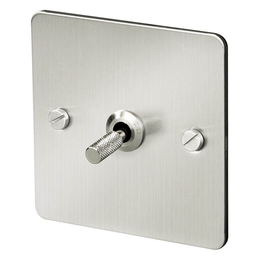 Công tắc ổ cắm âm tường mặt inox xước HOD19 toggle bằng đồng type 86