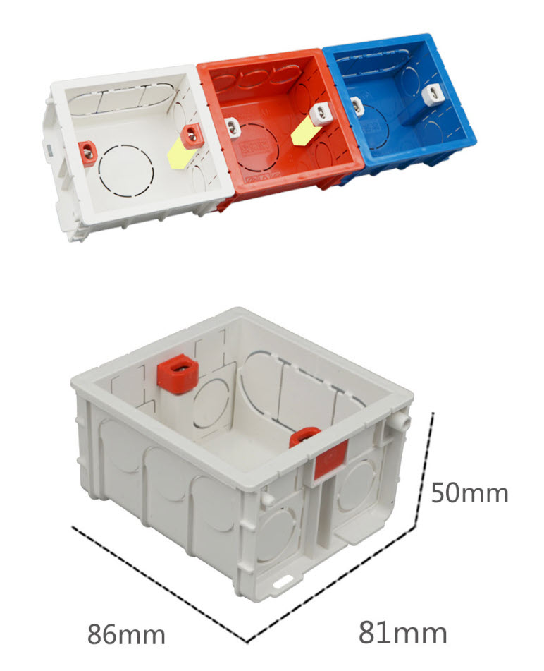 Đế âm tường type 86 nhựa PVC cho công tắc ổ cắm HOD20
