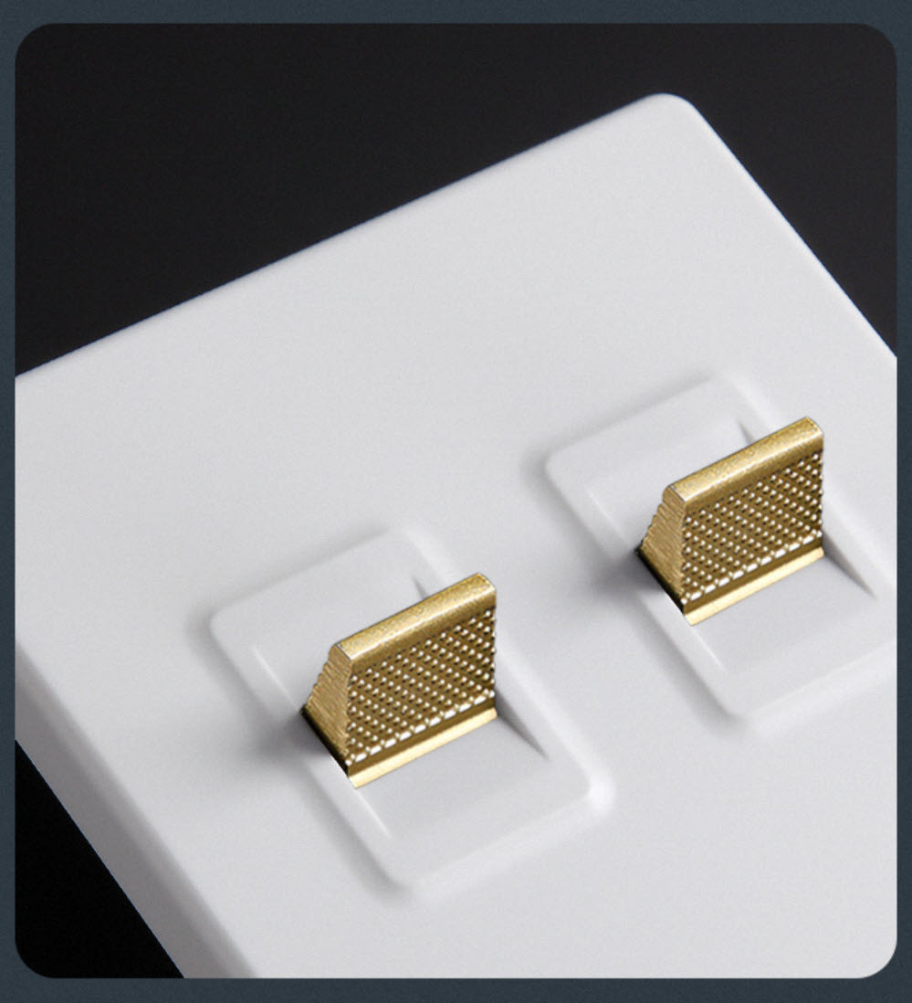 Công tắc ổ cắm âm tường mặt PC toggle hợp kim nhôm HOD30 type 86