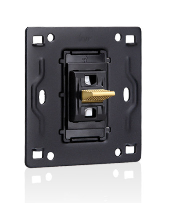 Công tắc ổ cắm âm tường mặt PC toggle hợp kim nhôm HOD30 type 86