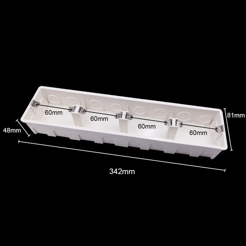 Đế âm cho 4 vị trí type 86 nhựa PC HOD31