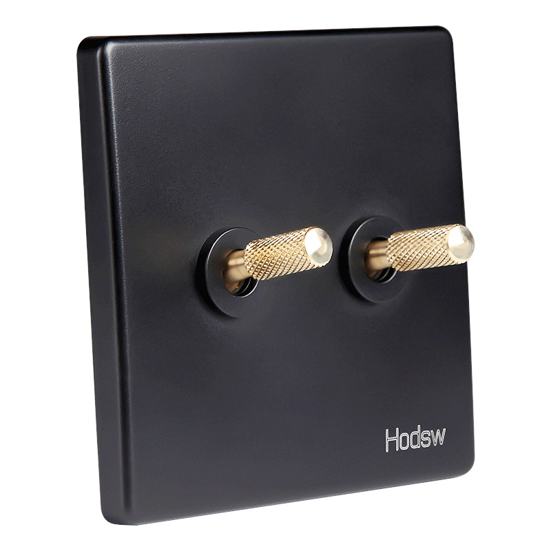 Công tắc ổ cắm âm tường mặt PC toggle bằng đồng HOD33 type 86