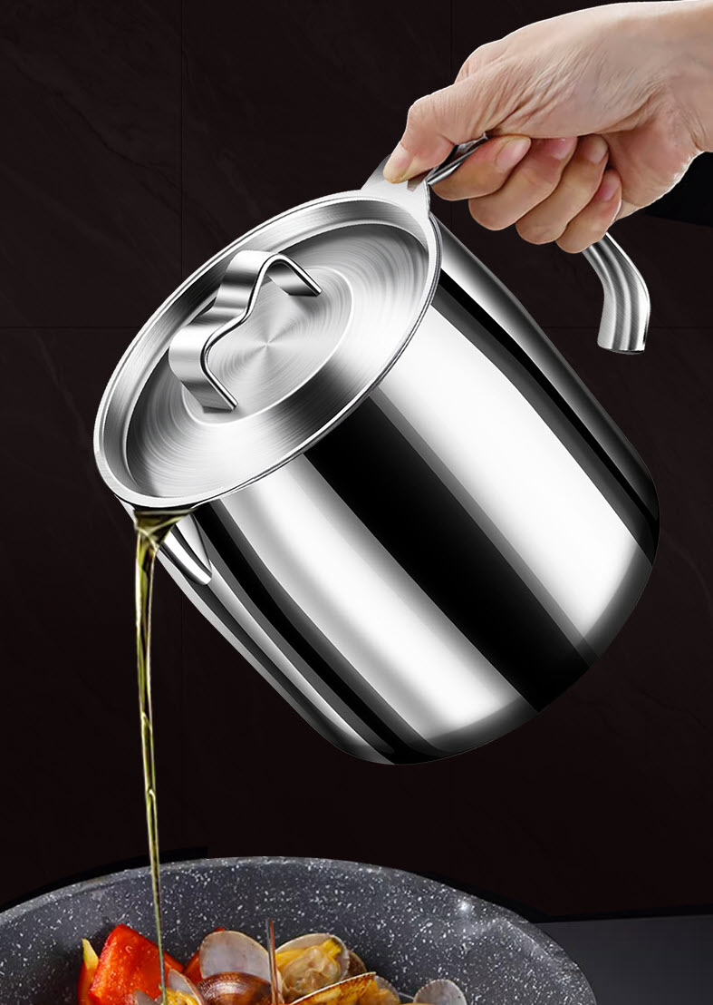 Ca lọc dầu inox y tế 316 cao cấp 1500-2000ml KQYH316