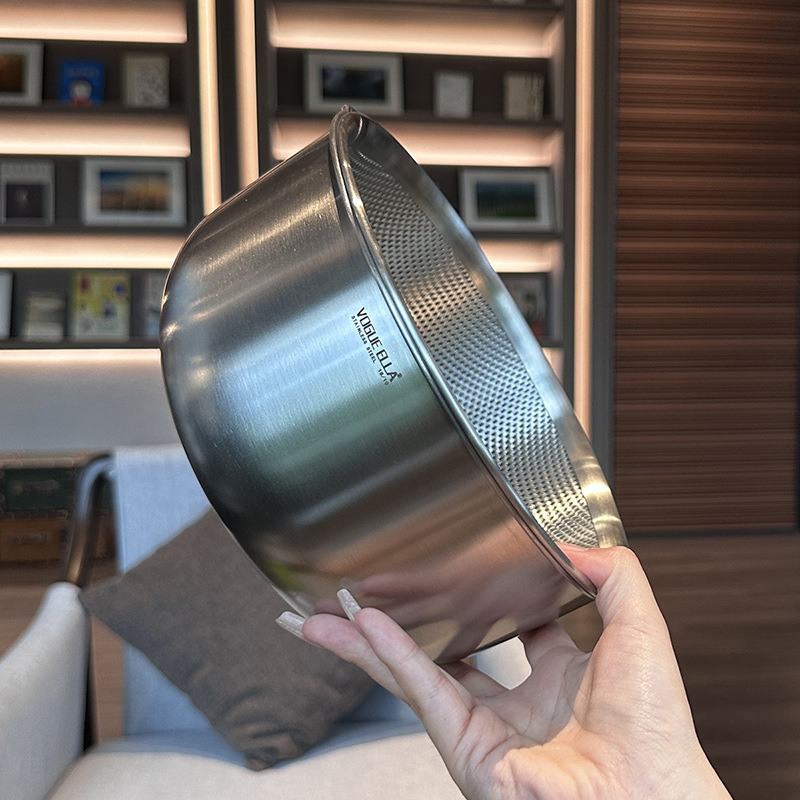 Rổ vo gạo inox 316 thố đánh trứng trộn bột đa năng KQ015