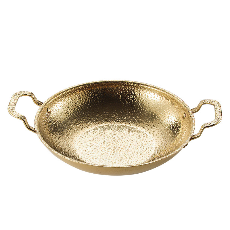Nồi đựng seafood nồi lẩu nhúng vân búa inox 201 CCD016