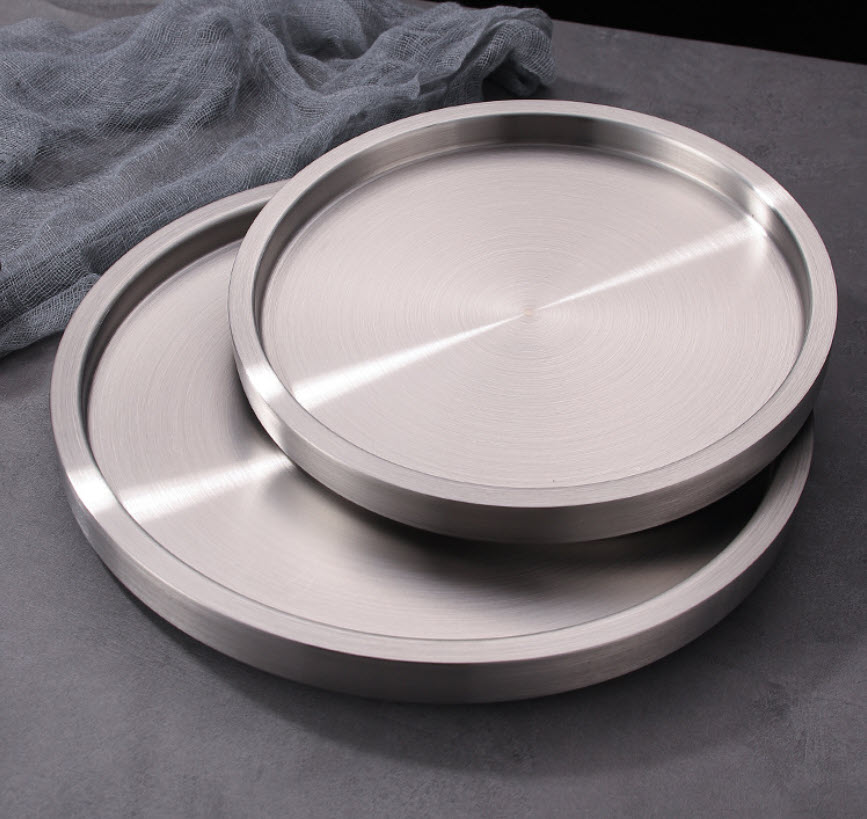 Dĩa đựng beefsteak trưng bày thức ăn inox 304 2 lớp cách nhiệt CCD017