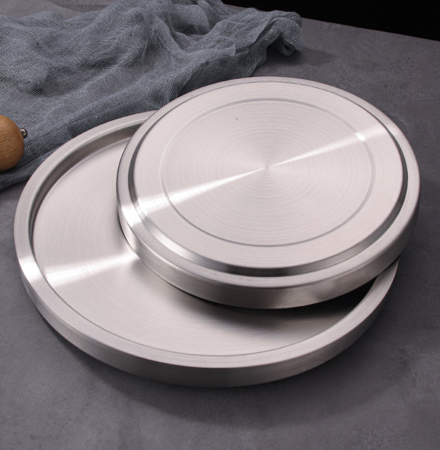 Dĩa đựng beefsteak trưng bày thức ăn inox 304 2 lớp cách nhiệt CCD017