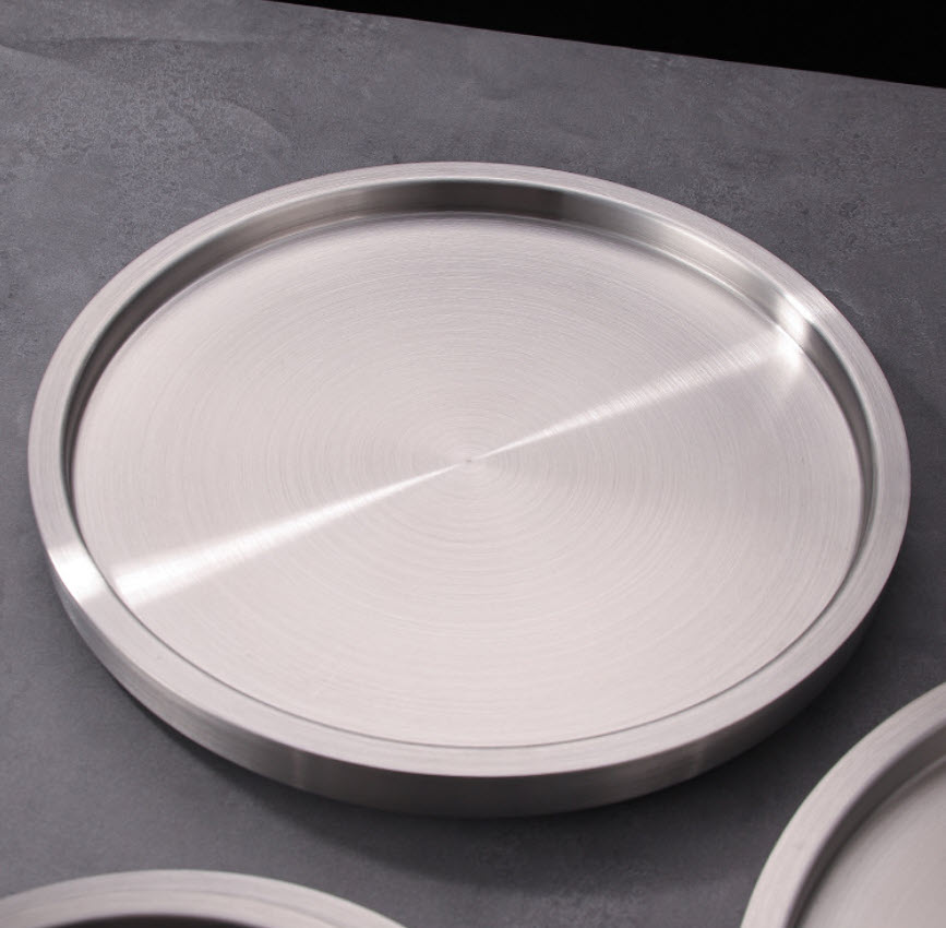 Dĩa đựng beefsteak trưng bày thức ăn inox 304 2 lớp cách nhiệt CCD017