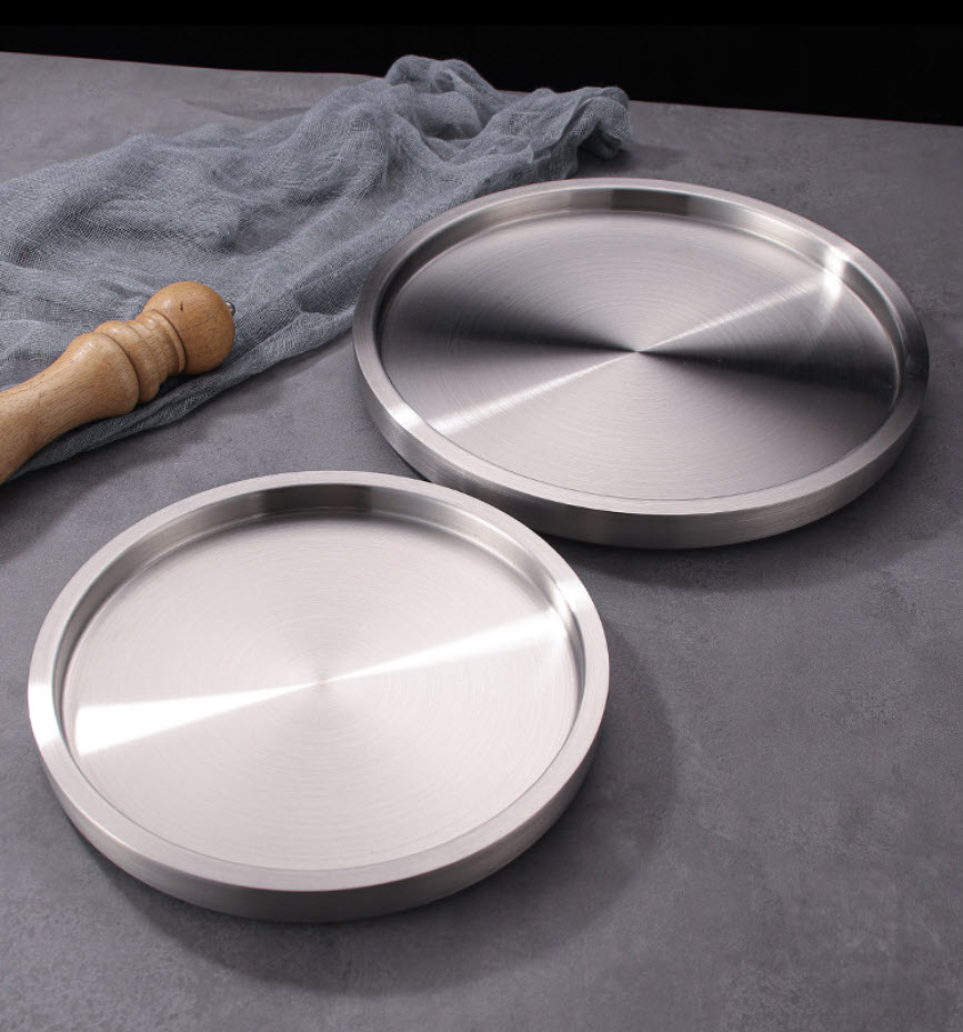 Dĩa đựng beefsteak trưng bày thức ăn inox 304 2 lớp cách nhiệt CCD017