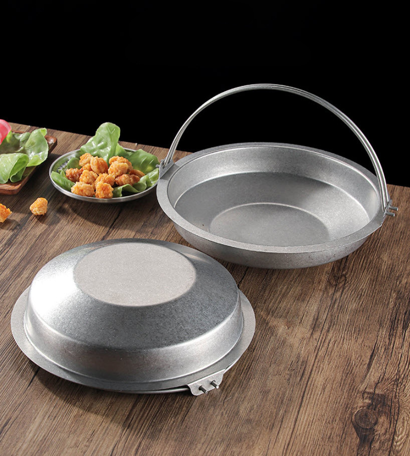 Nồi lẩu Sukiyaki vintage nồi đựng seafood inox 201 CCD019