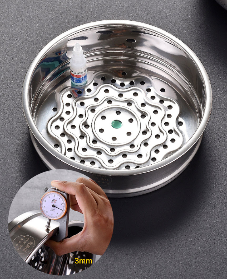 Nồi nấu sữa nồi chiên hấp đa năng inox 316 chống dính tổ ong CCD022