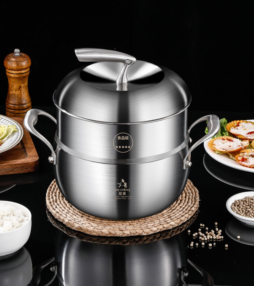 Nồi trái táo inox 316 có xửng hấp đa năng size 18-24cm CCD023