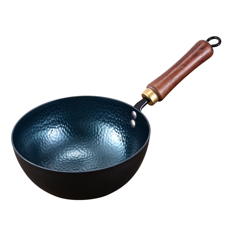 Chảo thép Nhật vân búa dạng bầu sâu lòng size 20-28cm WJ008