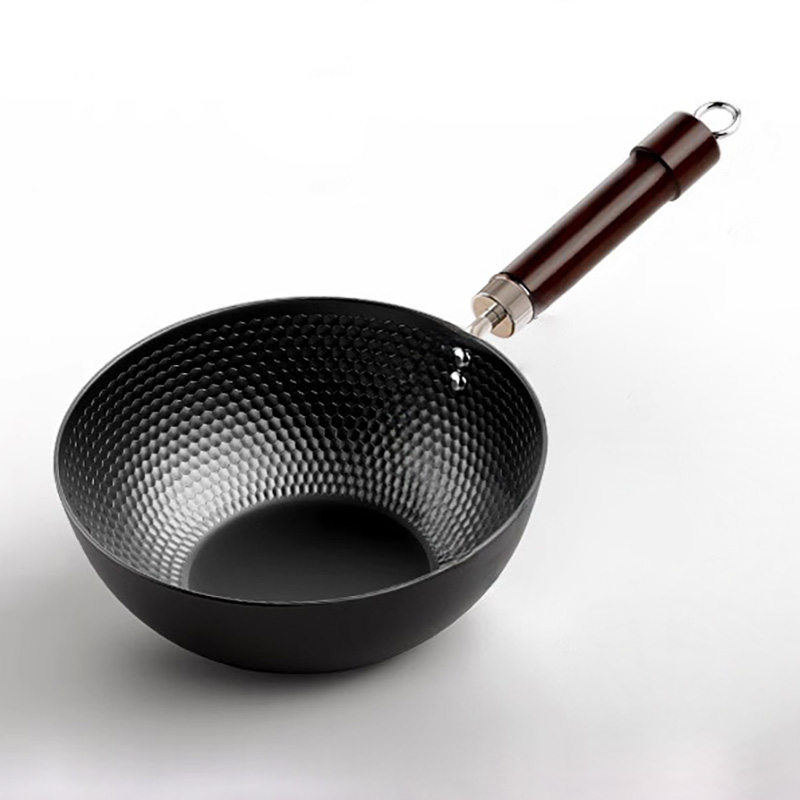 Chảo thép vân 3D tổ ong dáng bầu sâu 8cm size 20-24cm WJ009