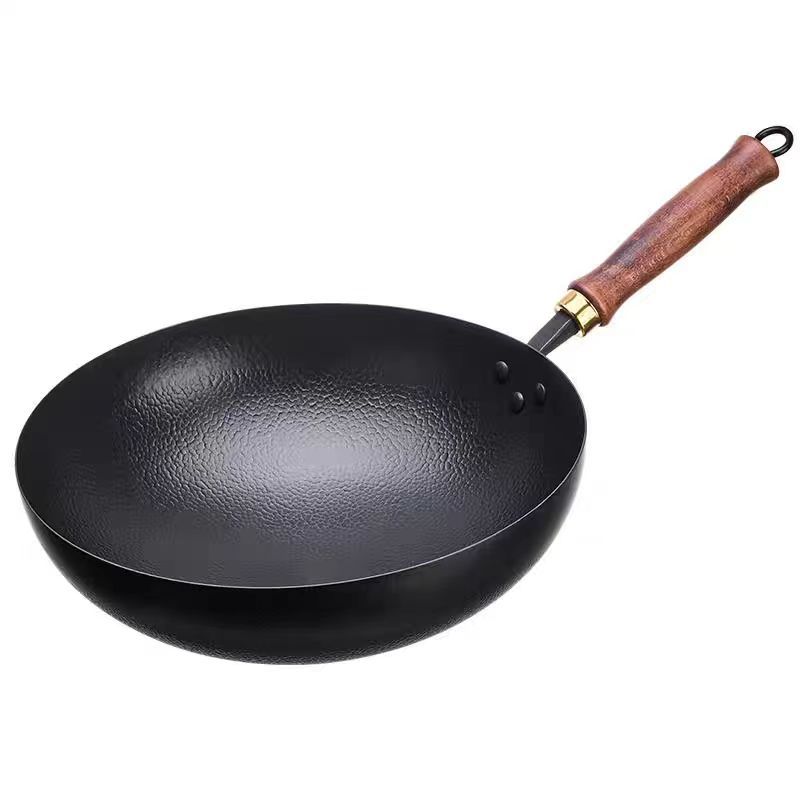 Chảo thép gia cố cứng vân búa cao cấp size 32-34cm TI32