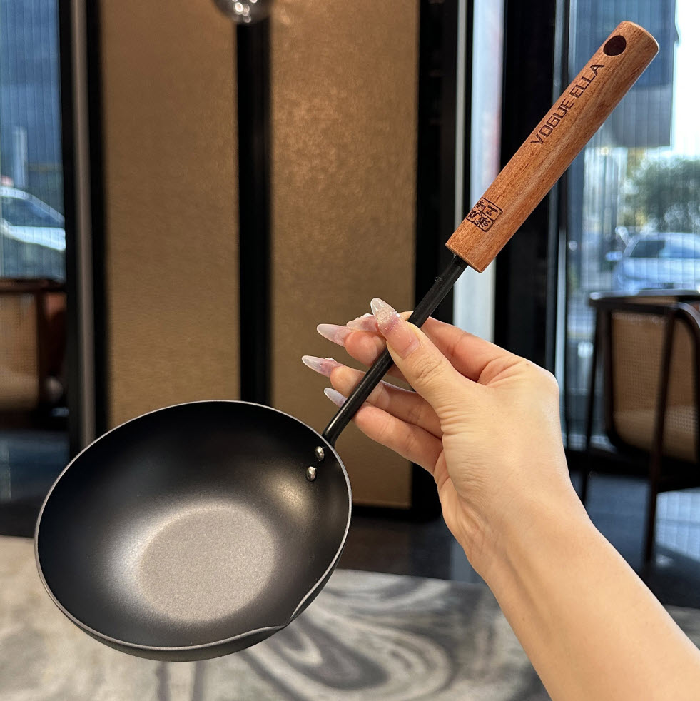 Muỗng múc dầu đun sôi dầu ăn 12cm bằng thép KQYG11