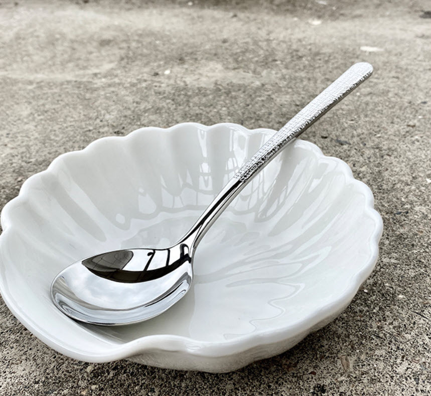 Muỗng soup inox 316 cao cấp 21cm cán cầm có vân CO928