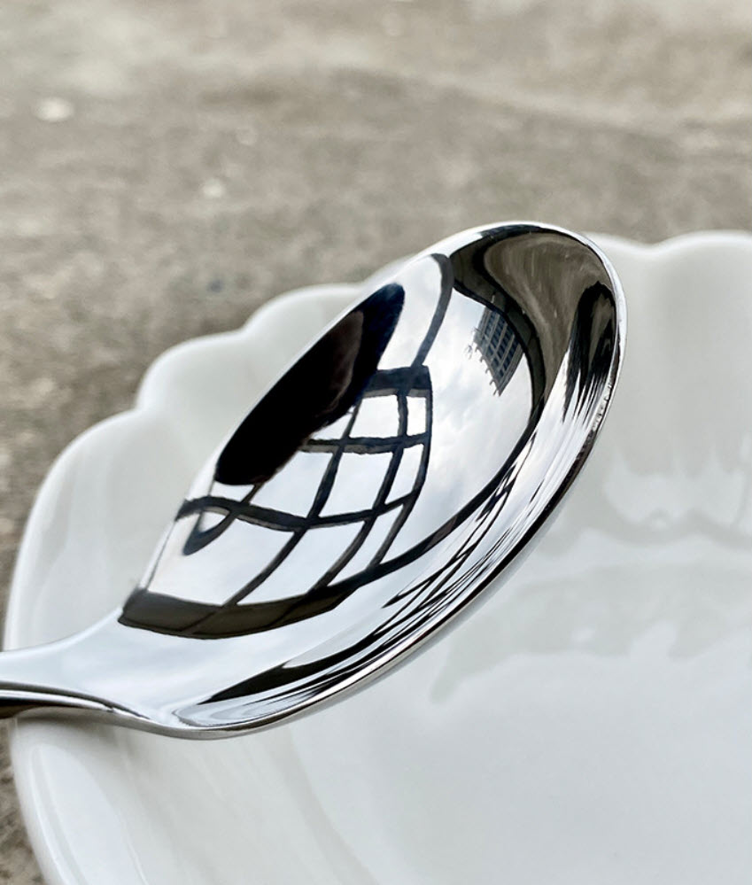 Muỗng soup inox 316 cao cấp 21cm cán cầm có vân CO928