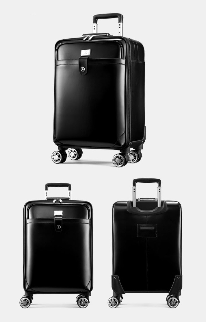 Vali kéo du lịch Lapoe Da Bò thật size 16-20 inch LB6816