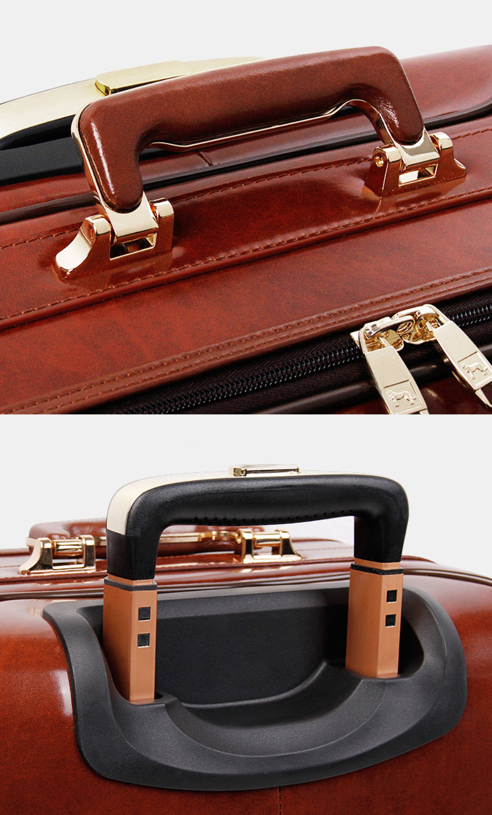 Vali kéo du lịch Lapoe Da Bò thật size 16-20 inch LB6816