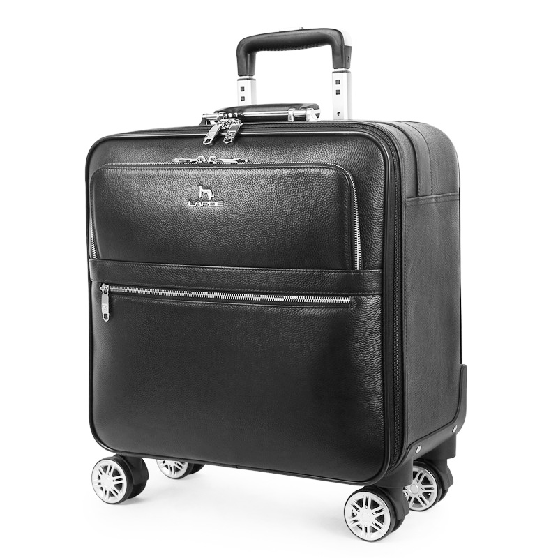 Vali kéo du lịch Lapoe Da Bò thật size 16-20 inch LB5816