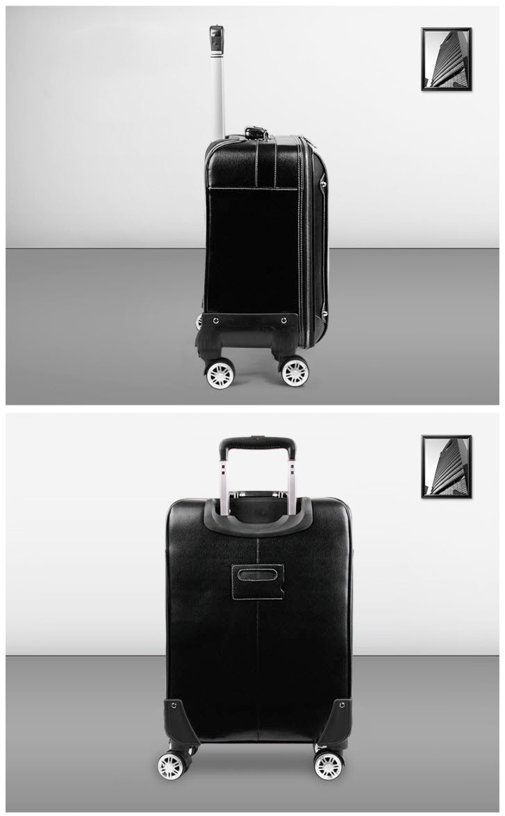 Vali kéo du lịch Lapoe Da Bò thật size 16-20 inch LB4116