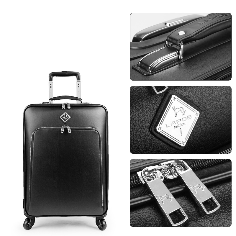 Vali kéo du lịch Lapoe Da PVC size 16-22 inch LB2616