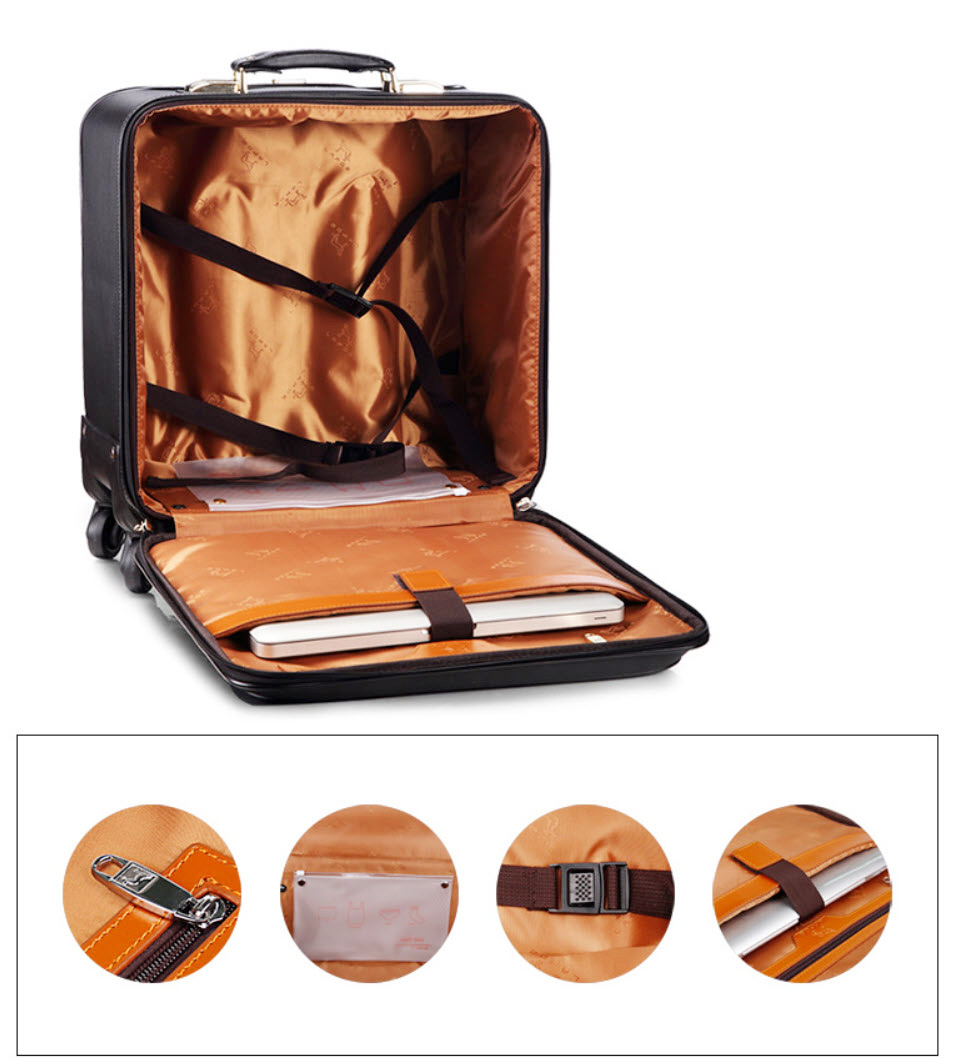 Vali kéo du lịch Lapoe Da PVC size 16-22 inch LB2616
