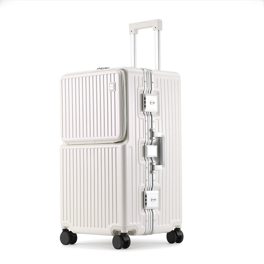 Vali kéo du lịch viền hợp kim nhôm khóa đôi TSA cao cấp size 26-32inch T018