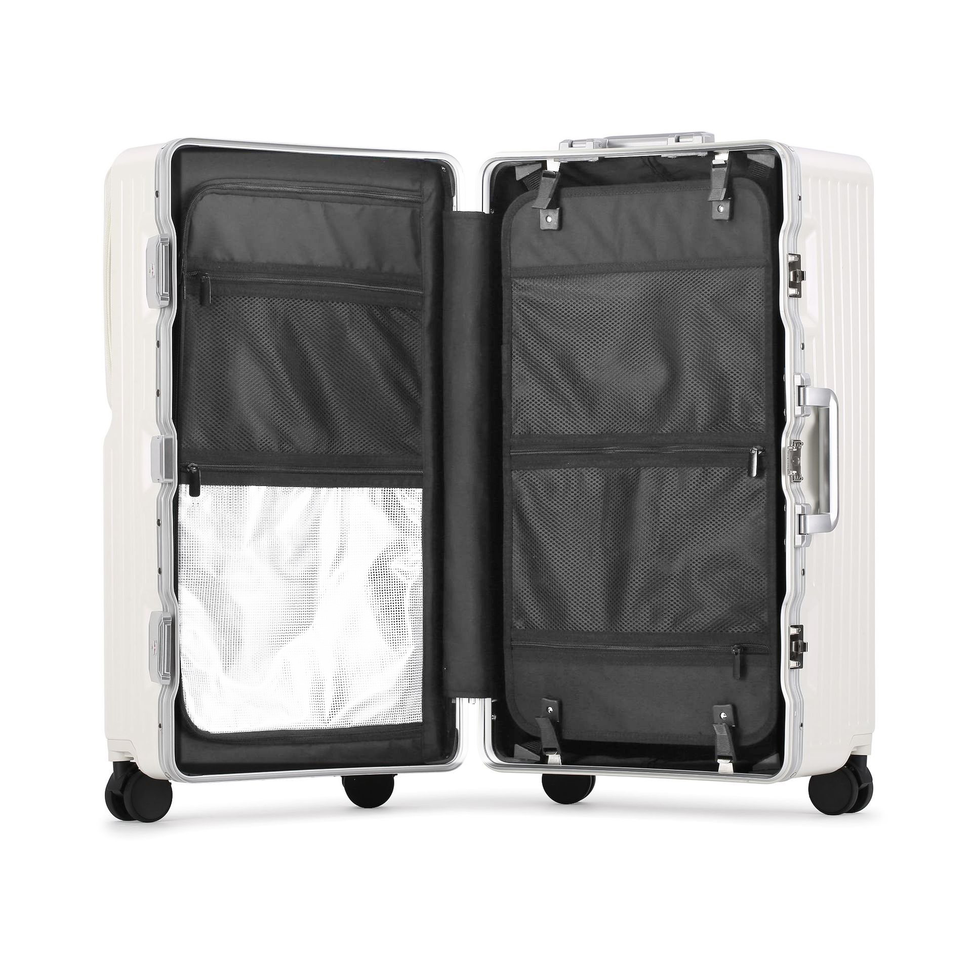 Vali kéo du lịch viền hợp kim nhôm khóa đôi TSA cao cấp size 26-32inch T018