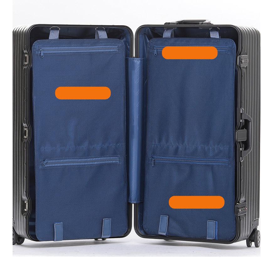 Vali kéo du lịch viền nhôm khóa đôi TSA size 20-34inch T1901