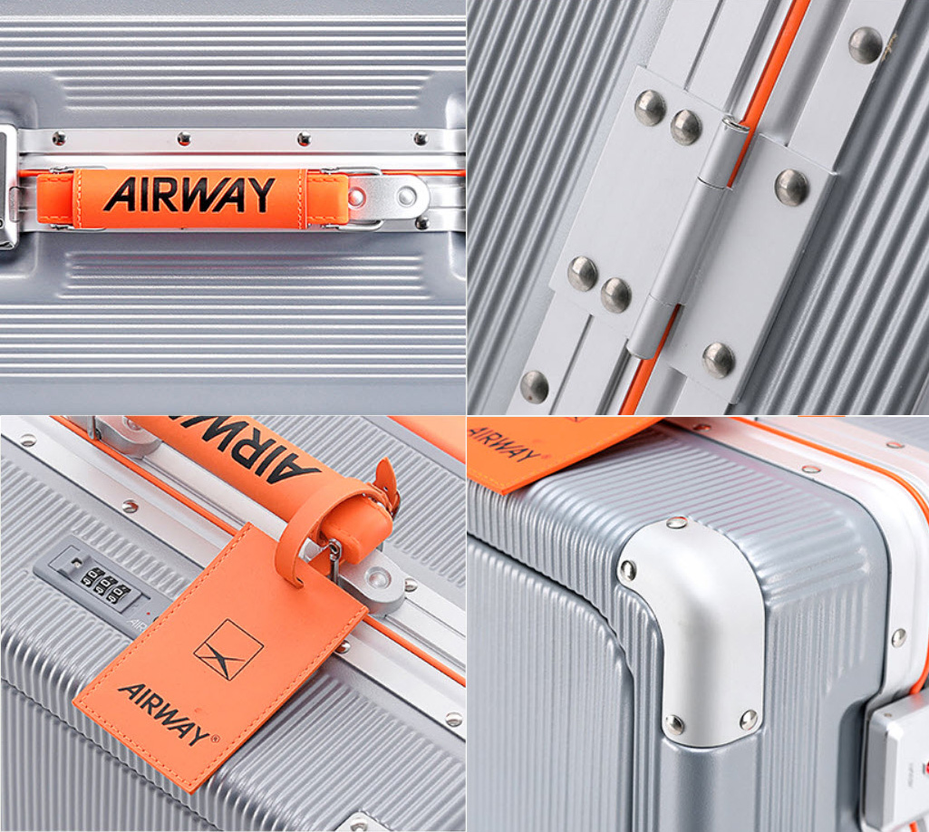 Vali kéo du lịch Airway AW017 viền nhôm cao cấp khóa TSA 20-24inch