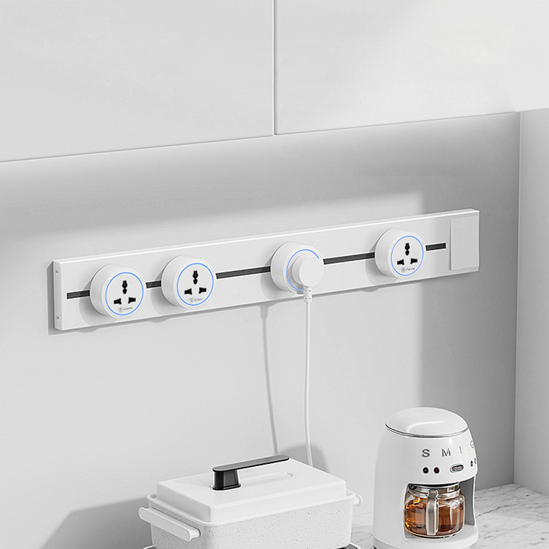 Ổ cắm điện thanh ray trượt có công tắc nguồn, viền led 8000W - 32A ZP011