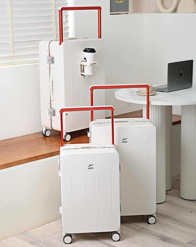 Vali kéo du lịch khóa đôi TSA viền khóa hợp kim nhôm size 20-26inch PH3008