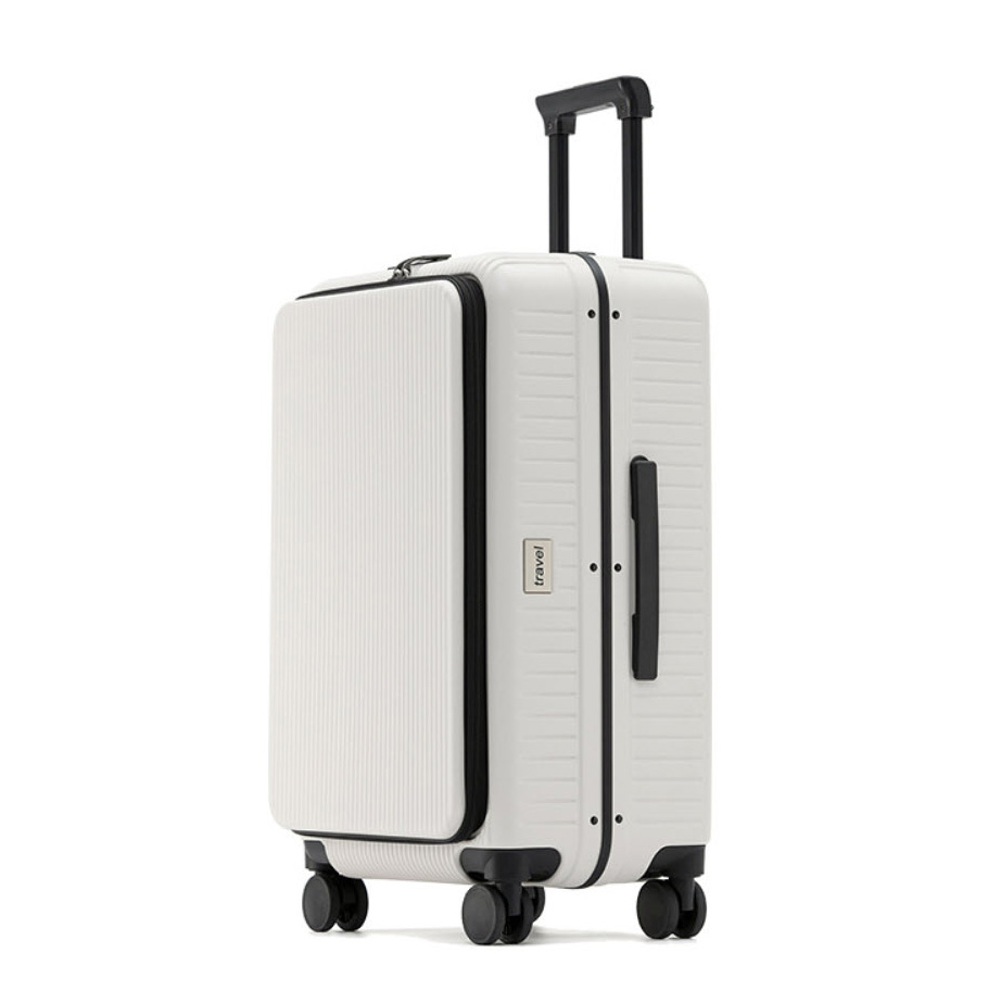 Vali kéo du lịch khóa TSA cổng sạc USB có nắp hông size 20-24inch PH3012