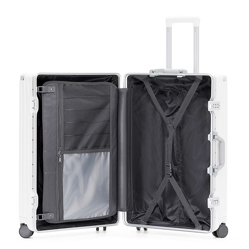 Vali kéo du lịch khóa đôi TSA viền nhôm cổng sạc USB size 20-29inch PH2009