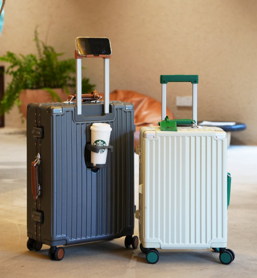 Vali kéo du lịch khóa đôi TSA viền nhôm thời trang 20-28inch PJ0925