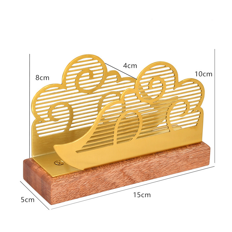 Khay đựng khăn giấy để bàn hoa văn đế gỗ JJD12