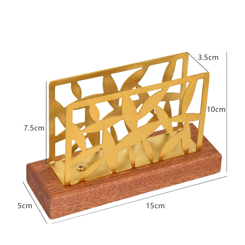 Khay đựng khăn giấy để bàn hoa văn đế gỗ JJD12