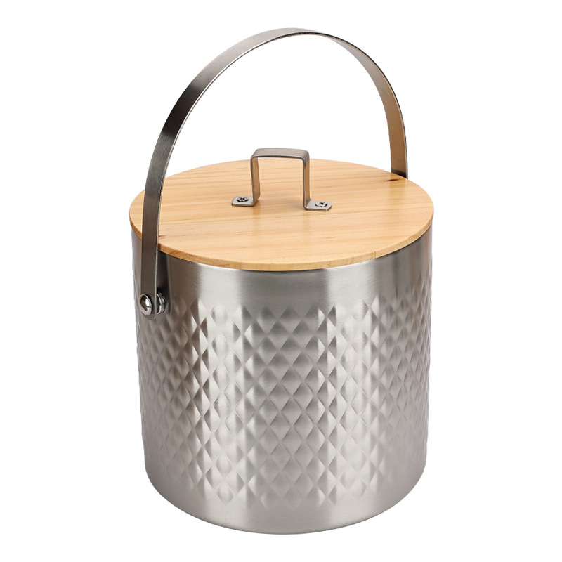 Xô đá 2 lớp cách nhiệt hoa văn diamond 1.4-3L JJD15