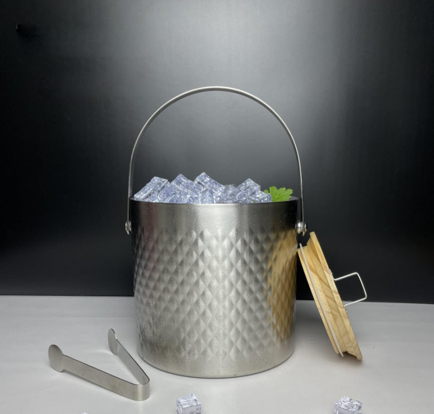 Xô đá 2 lớp cách nhiệt hoa văn diamond 1.4-3L JJD15