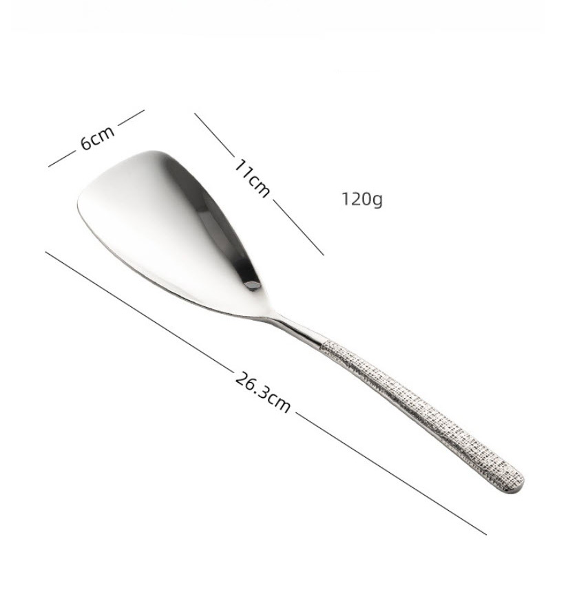 Muỗng phục vụ muỗng múc thức ăn bàn tiệc inox 304 JHG012