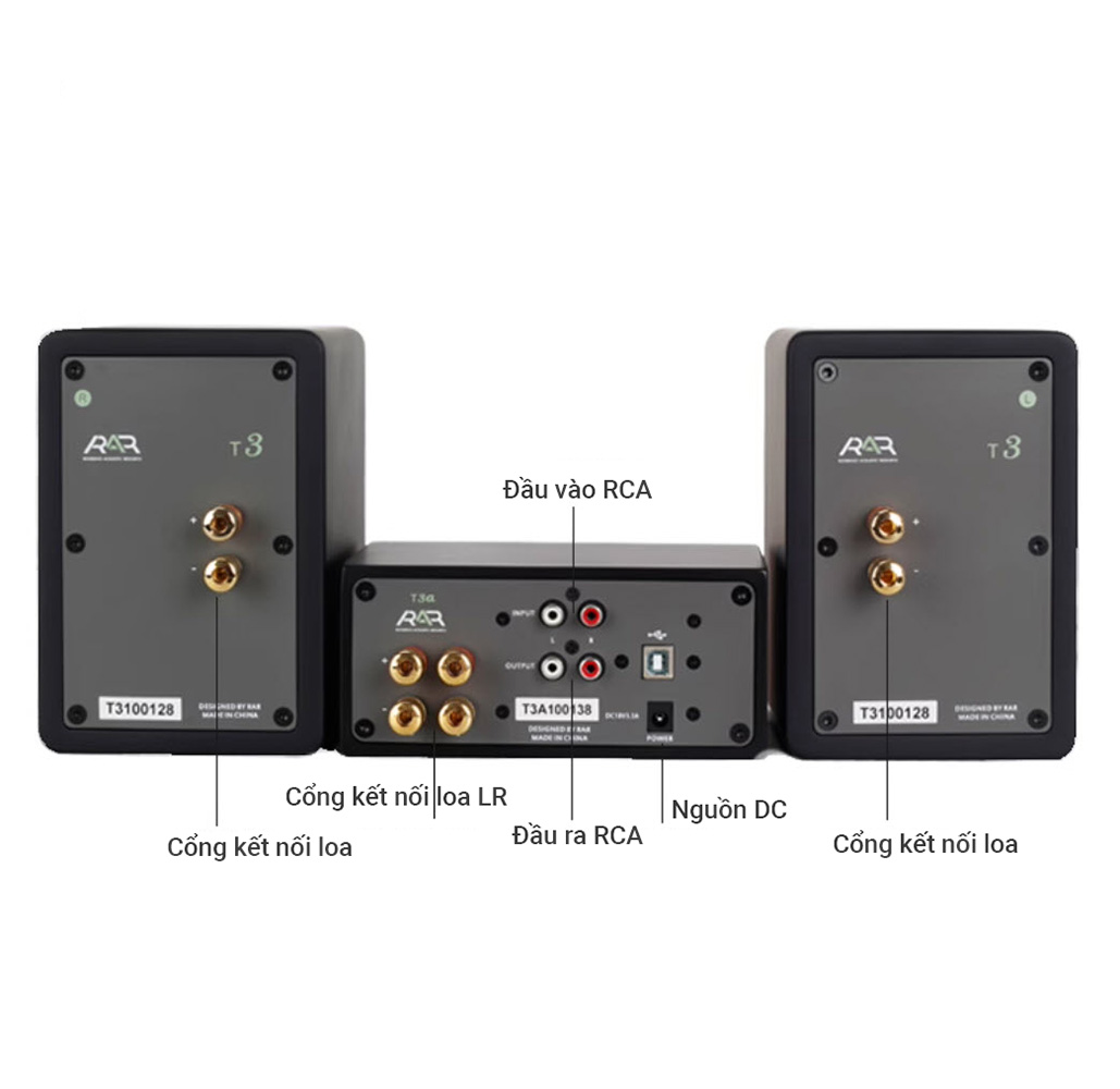 Dàn loa ampli acoustic mini 3inch để bàn ARA-T3 chuẩn DSP & aptX-CSR kết nối bluetooth.